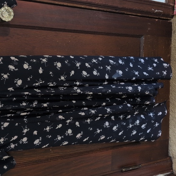 Cabi Size 14 Dream Dress Navy Floral Sheer With Slip - Picture 8 of 12